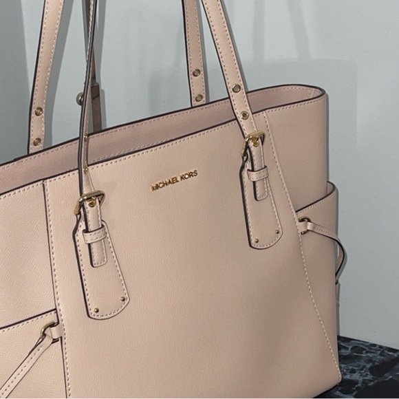 MICHAEL KORS Handbag Voyager Bag EW Tote Leather Bag Soft Pink AUTHENTIC NWT - Picture 13 of 15